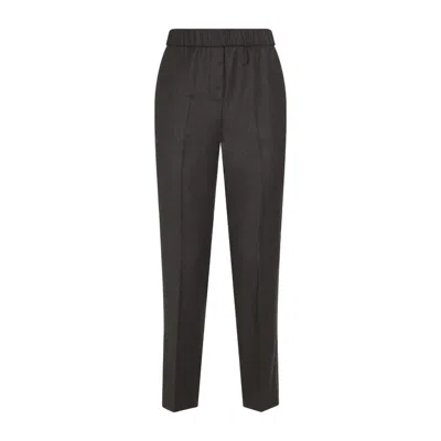 PESERICO STRAIGHT-LEG TROUSERS WITH ELASTIC WAISTBAND