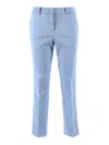 Peserico Straight Leg Trousers With Tailored Fit In Blue