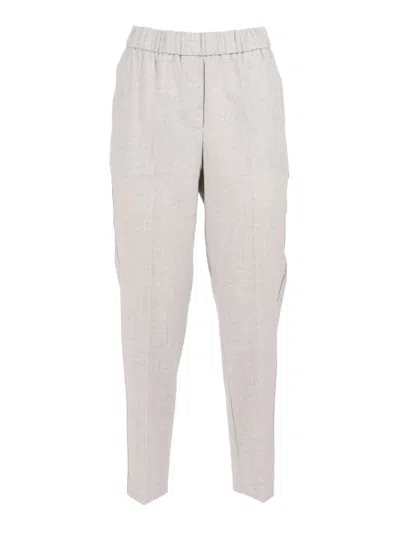 Peserico Straight Leg Trousers With Tailored Fit In White