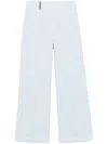 Peserico Baby Blue Cotton Blended Trousers In Blue