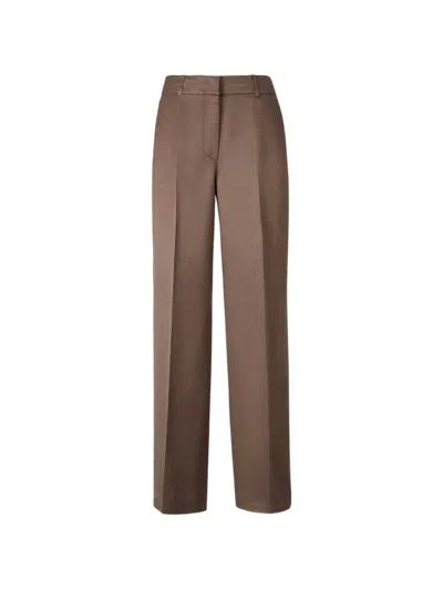 Peserico Straight Trousers In Brown