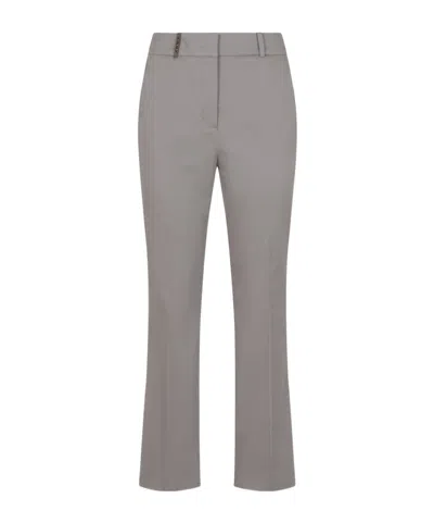 Peserico Straight Trousers In Gray