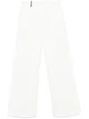 Peserico Wide-leg White Trousers With Hidden Closure In White