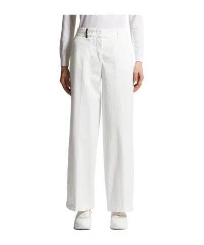 Peserico Straight Trousers In White