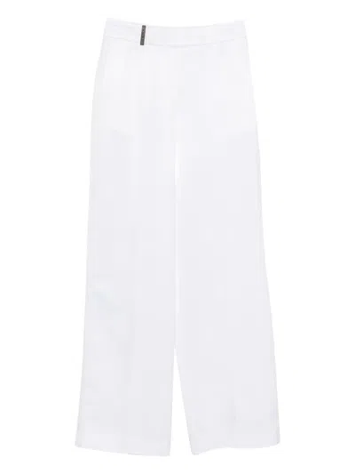 Peserico Straight Trousers In White