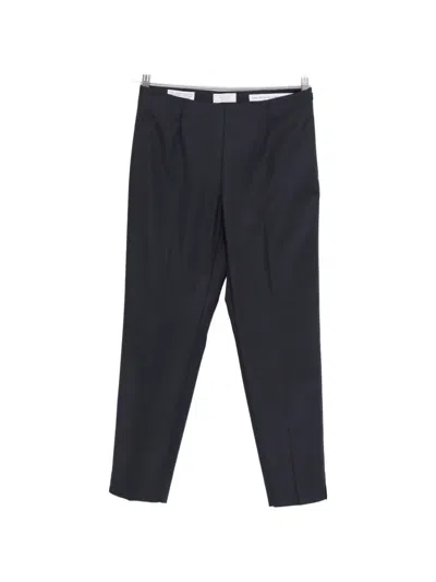 Peserico Straight Trousers With Half Pleat In Black