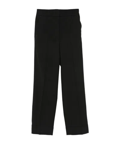 Peserico Straight-leg Tailored Trousers In Black