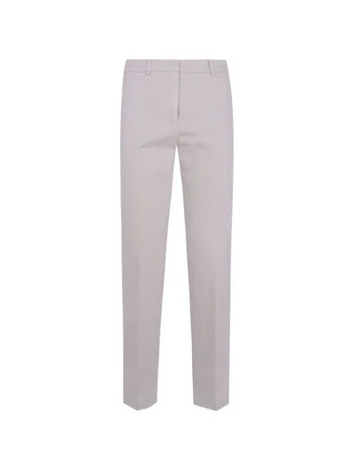 Peserico Pants Stretch Gabardine Trousers In Transparent