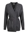 Peserico Strappy Knitted Cardigan In Black
