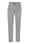 Peserico Stretch Cotton Gabardine Jogger In Grey