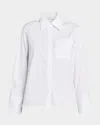 Peserico Stretch Cotton Poplin Shirt In White