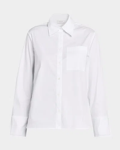 Peserico Stretch Cotton Poplin Shirt In White
