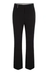 Peserico Women Stretch Cotton Trousers In Black