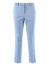 Peserico Straight Leg Trousers With Tailored Fit In Blue