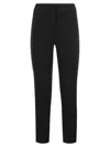 Peserico Stretch Gabardine Cigarette Trousers In Black