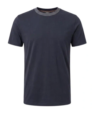 Peserico Stretch Knit Crew-neck T-shirt In Blue