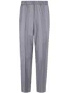 Peserico Herringbone Elasticated-waist Trousers In Blue