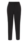 Peserico Stretch Wool Flannel Trousers In Black