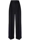 Peserico Stretch Wool Trousers In Black
