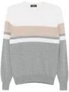 Peserico Merino Crewneck Sweater In Grey