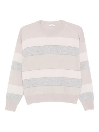 PESERICO PESERICO STRIPED CREW NECK SWEATER