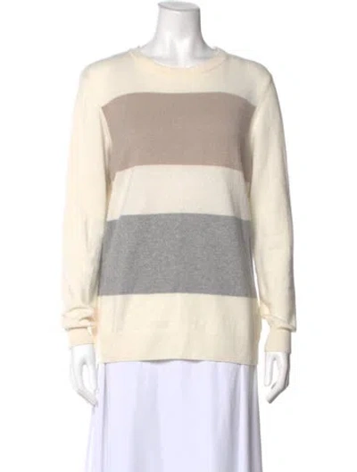 Pre-owned Peserico Striped Crew Neck Sweater In Neutral