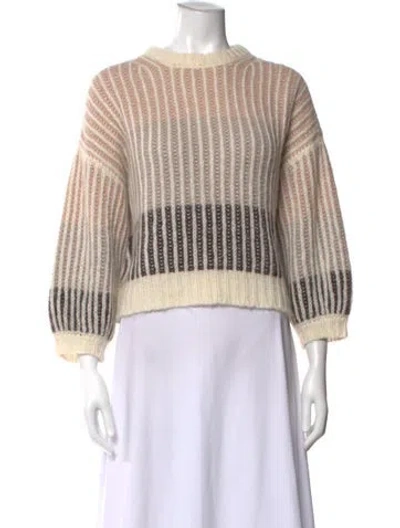 Pre-owned Peserico Striped Crew Neck Sweater In Neutral