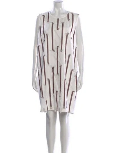 Pre-owned Peserico Striped Knee-length Dress In Multi