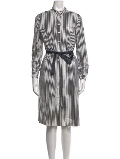 Pre-owned Peserico Striped Knee-length Dress In Multi