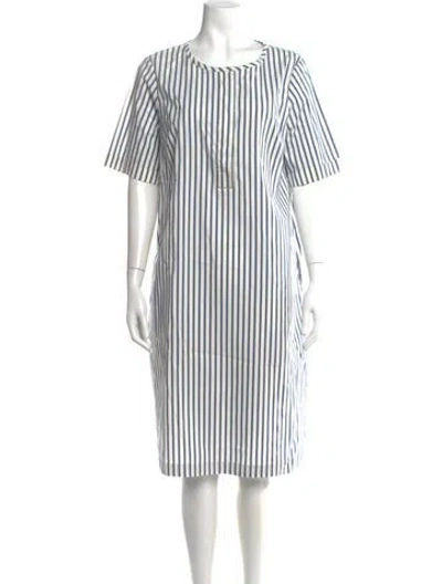 Pre-owned Peserico Striped Knee-length Dress In Multi