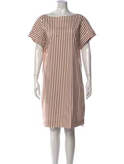 Pre-owned Peserico Striped Knee-length Dress In Multi
