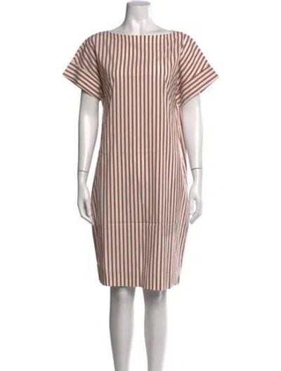 Pre-owned Peserico Striped Knee-length Dress In Multicolor
