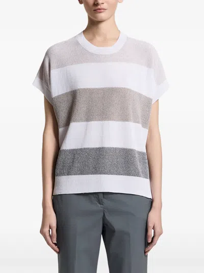 Peserico Striped Knitwear In Multi