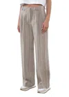 Peserico Striped Linen Pleated Trousers In Beige Stripe In Multi