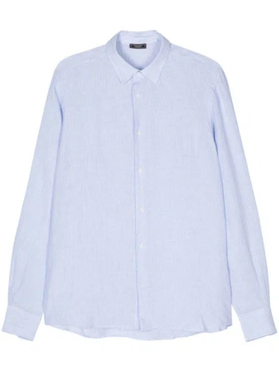 Peserico Striped Linen Shirt In White