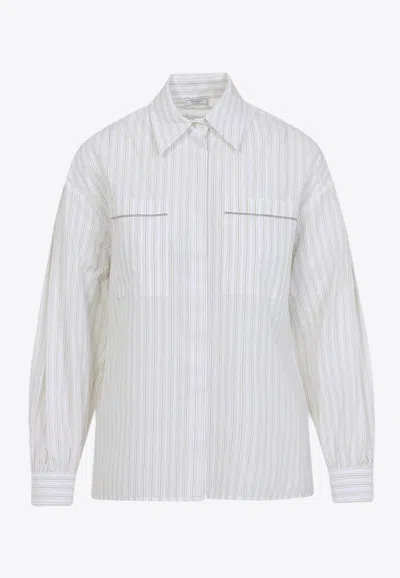 PESERICO STRIPED LONG-SLEEVED SHIRT