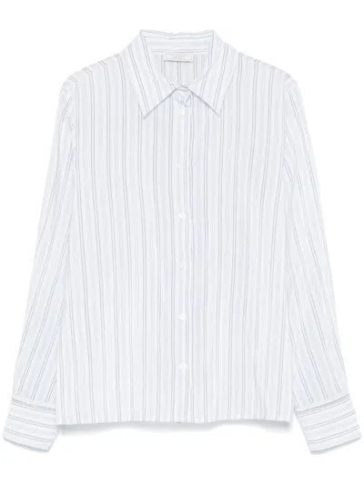 Peserico Striped Shirt In Blue