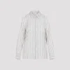 Peserico Striped Long Sleeve Shirt With Cuffed Sleeves In Multi