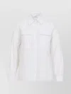 Peserico Concealed Button Long Sleeve Blouse