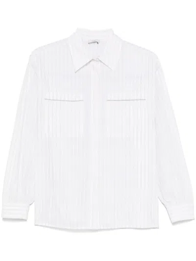 Peserico Striped Shirt In White