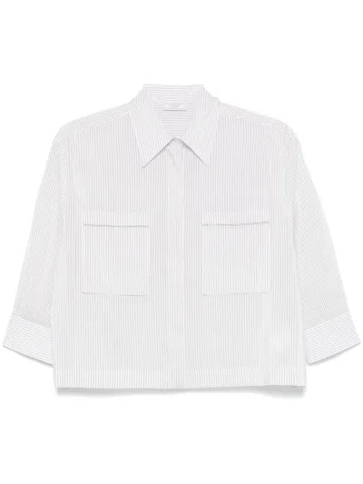 Peserico Striped Shirt In White