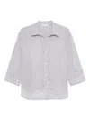 Peserico Striped Shirt In White