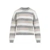 Peserico Striped Wool Silk Cashmere Blend Sweater