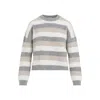 Peserico Striped Wool Silk Cashmere Blend Sweater