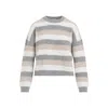 Peserico Striped Wool Silk Cashmere Blend Sweater