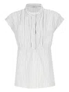 Peserico Striped Sleeveless Shirt