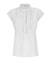 Peserico Striped Sleeveless Shirt