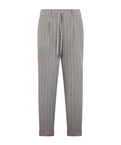 Peserico Striped Trousers In Multi
