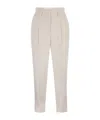Peserico Pleated Cuffed-hem Trousers In Neutral