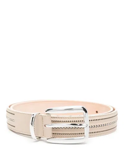 Peserico Stud-embellished Belt In Neutral